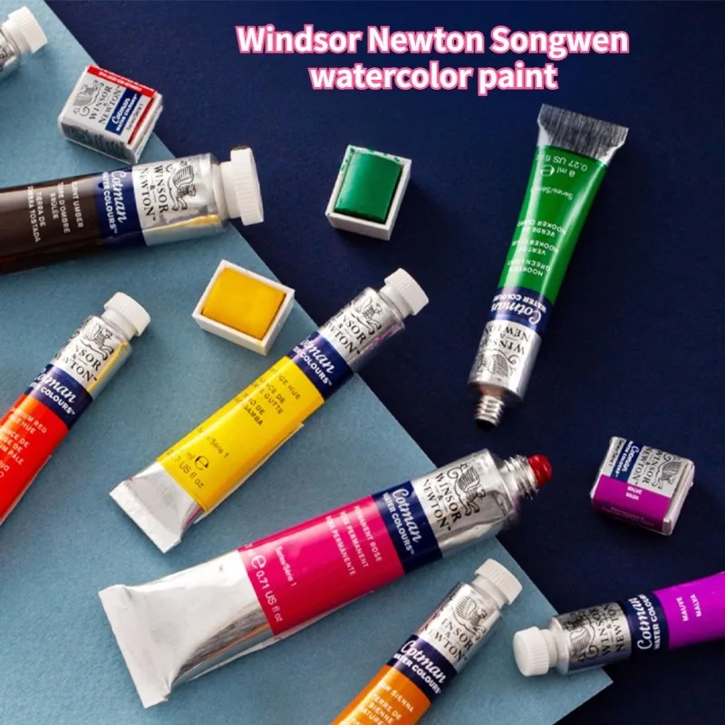 windsor newton songwen aquarela paint tube embalagem artista grade art supplies criacao pintura viagem ao ar livre 8ml 01