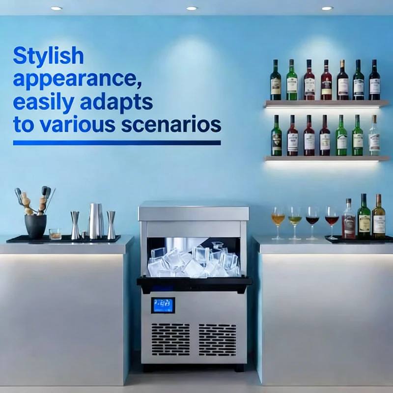 Ice Maker Commercial Milk Tea Shop Small And Large Bar Automatic Cube Ice Making Machine