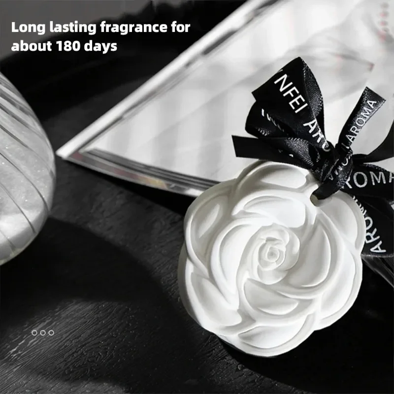 زهر الكاميليا الجص الروائح قلادة الصلبة تنقية الهواء بلسم الروائح الجص الشمع سيارة العطور قلادة الهواء #3