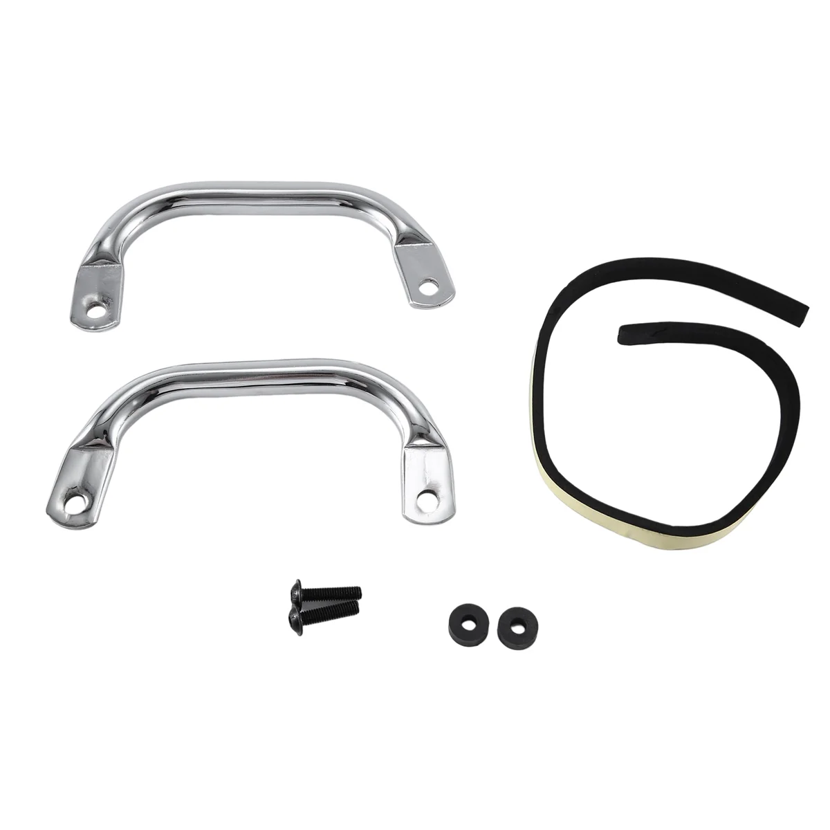 Motorcycle Passenger Rear Grab Handle Seat Hand Handle Grab Bar Rail for Vespa Primavera Sprint 150(Silver)