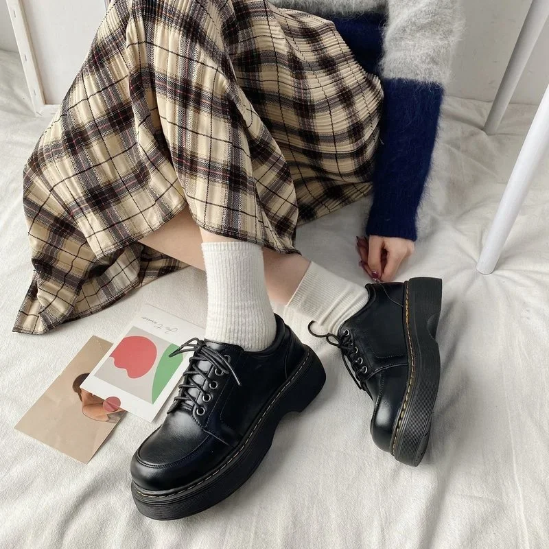 Japanese School Uniform shoes Jk Student Shoes Girls Women Kawaii Lolita Soft Girl Round Toe lolita Platform Mary Jane Shoes