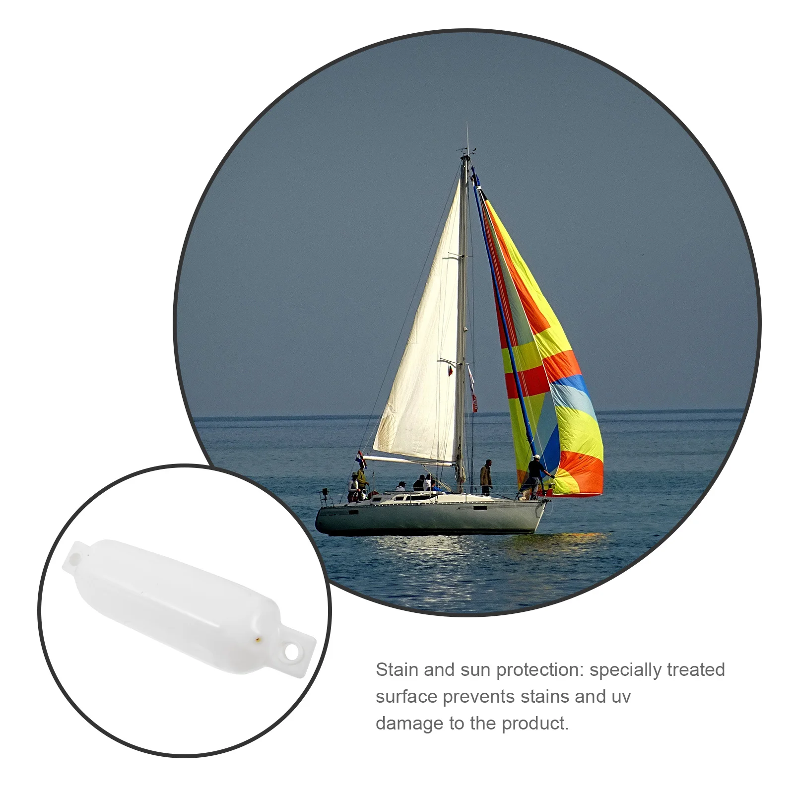 

Yacht Bumper PVC Durable Inflatable Design Easy Install Sunproof Protective Boat Docking Ball Boat Bumper Docking Supplies