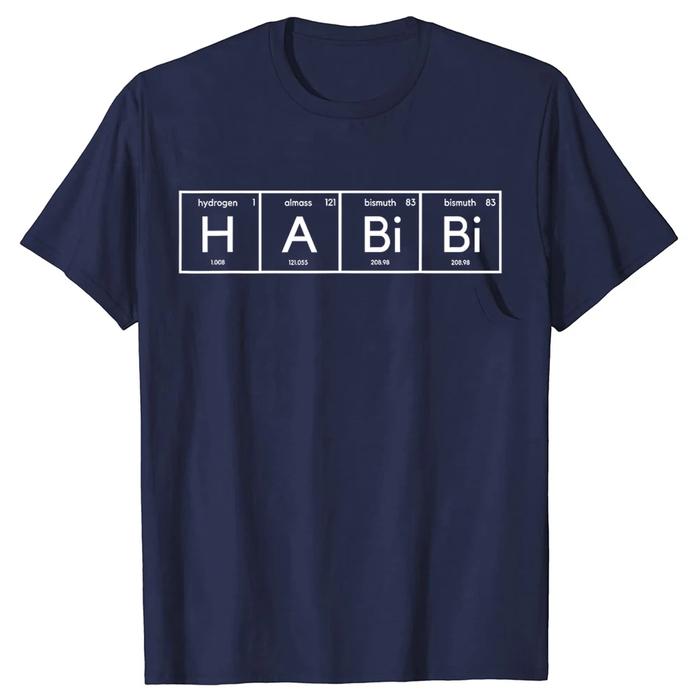 Habibi Lustiges Arabisch-Libanesisches Wort Periodensystem Grafik T-Shirts Humor Streetwear T-Shirt Kurzarm Unisex Lockere Kleidung – Detail 2