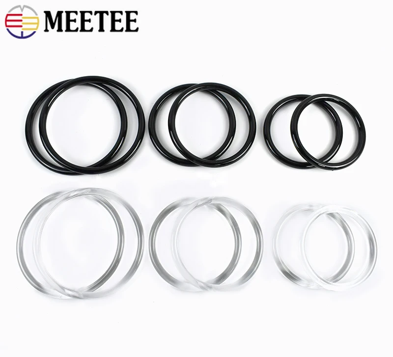 

2/4/10Pcs Deepeel Acrylic Transparent Bag Handle Plastic Circle Ring Frame Handbag Replace Handles Woven-bag Brackets Accessory