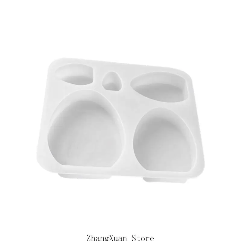 5 Hohlräume Ostereier Silikon-Kerzenform, lebensmittelechtes Silikon für die Herstellung von Kerzen, Seife, Schokolade, Backen – Detail 7