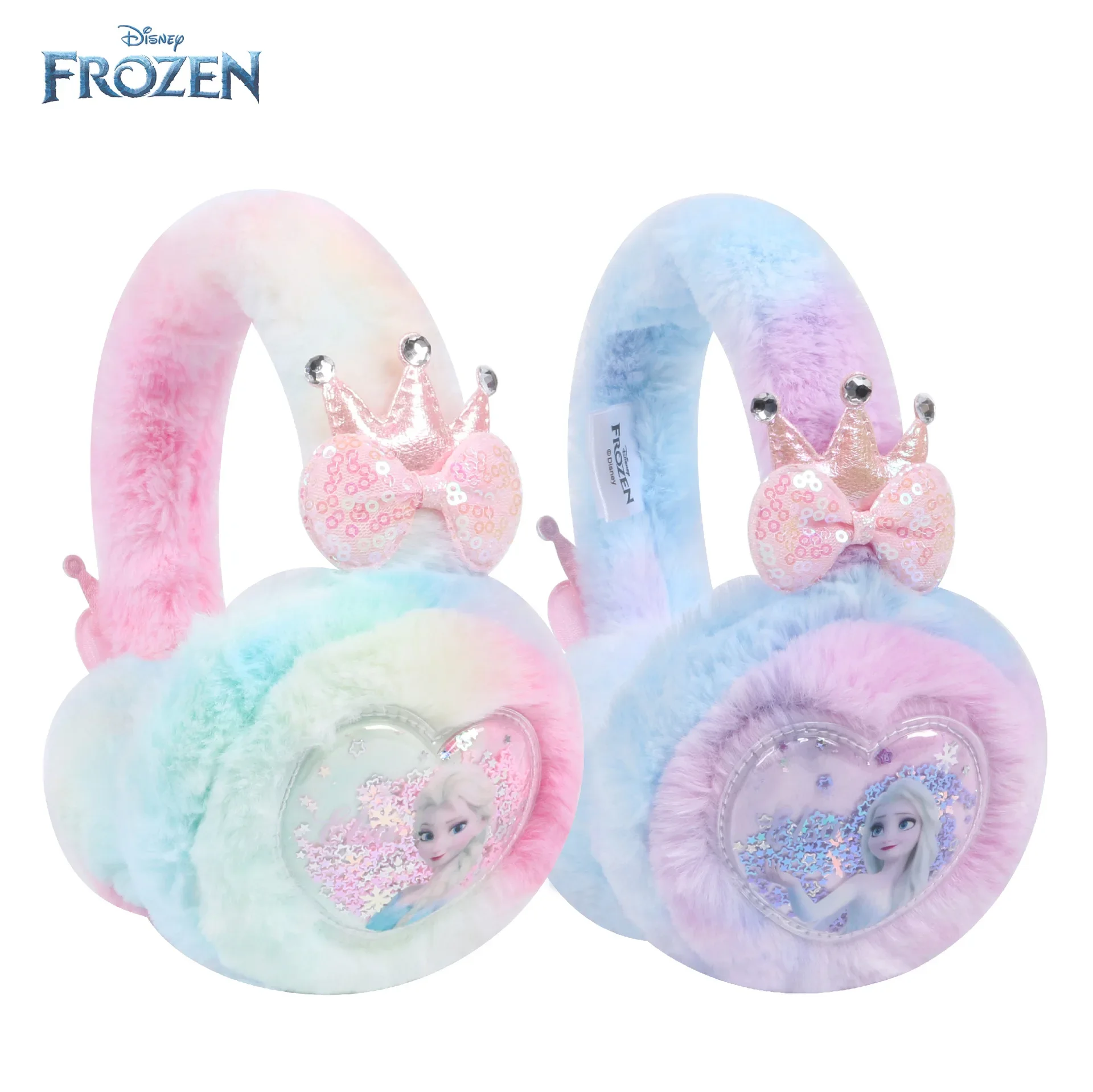 

Disney Snow Queen Children's Earmuff Scarf Autumn/Winter Cartoon Movie Peripheral Warm Plush Ear Protector Neck and Ear Bag