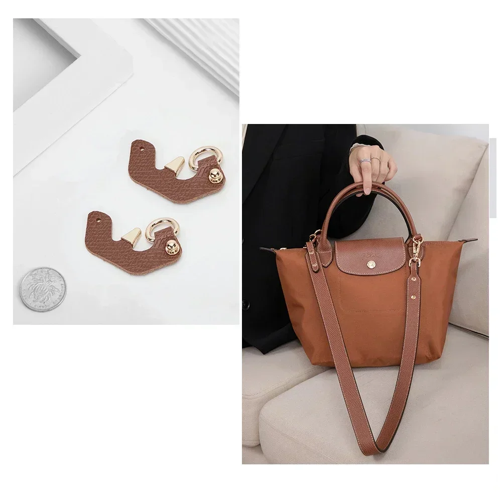 NUEVO Bolso Correa de hombro ajustable para Longchamp Bolso pequeño con asa corta Correa de mensajero modificada Cuero real