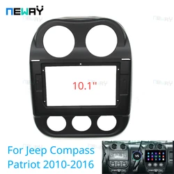 Fasce per autoradio da 10.1 pollici per Jeep Compass Patriot 2010-2016 cornice per cruscotto Stereo pannello per lettore Android Trim