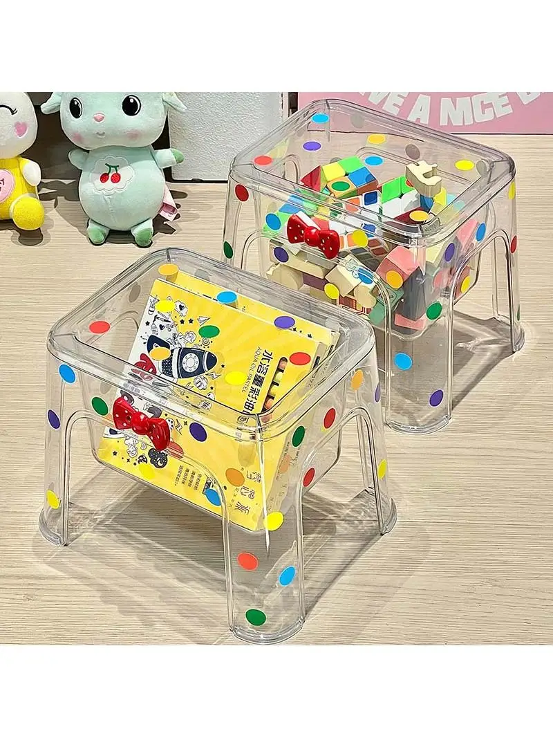 

Утолщенная складная скамья для хранения из пластика для гостиной, прихожей, для переодевания, органайзер для игрушек, табурет