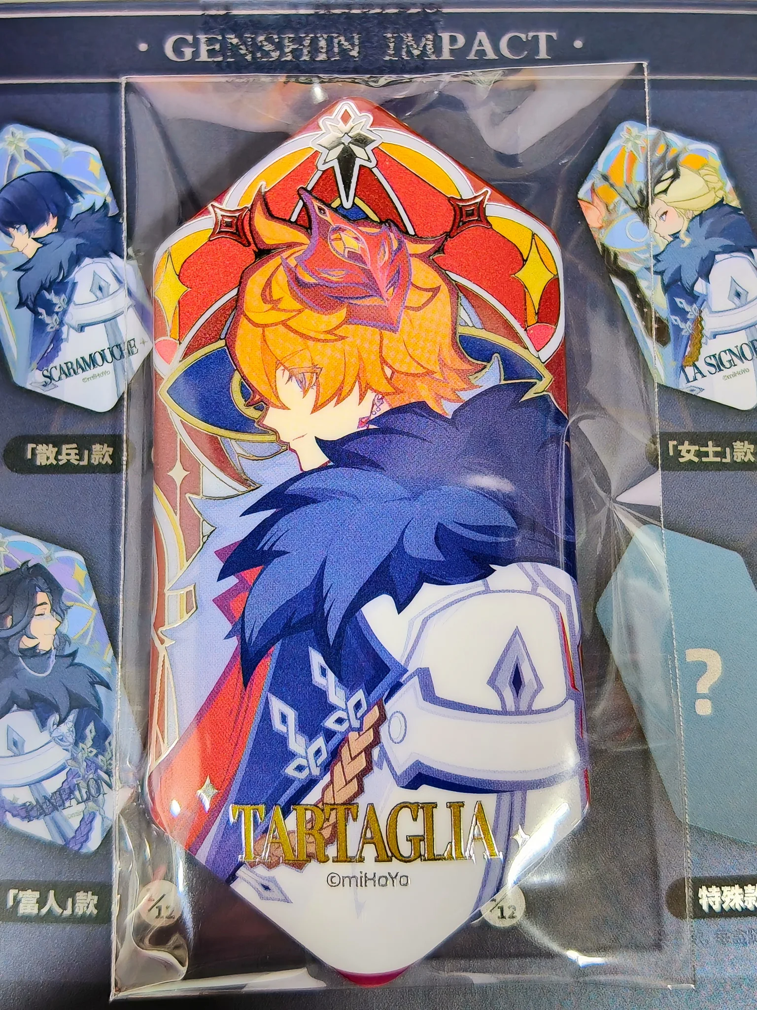 Fatui Genshin Impact Официальная серия Frost Flame Светорастворимая акриловая подставка, значок,Tartaglia Gongzi