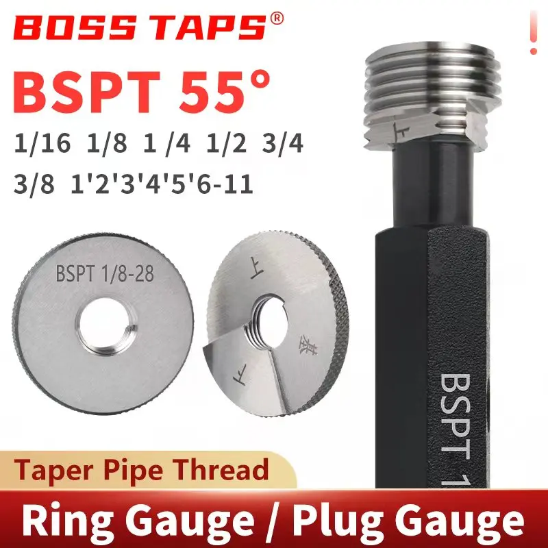 

55 ° BSPT 1/16 1/8 1/4 3/8 1/2 3/4 1 "прямая труба, конусная резьба, резьба, заглушка, калибр, кольцевой калибр, спецификация проверки