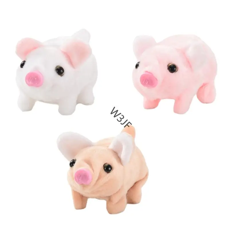 

W3JF Plush Stuffed Animal Oinking Walking Piglet Electric Toy Gifts for Girls