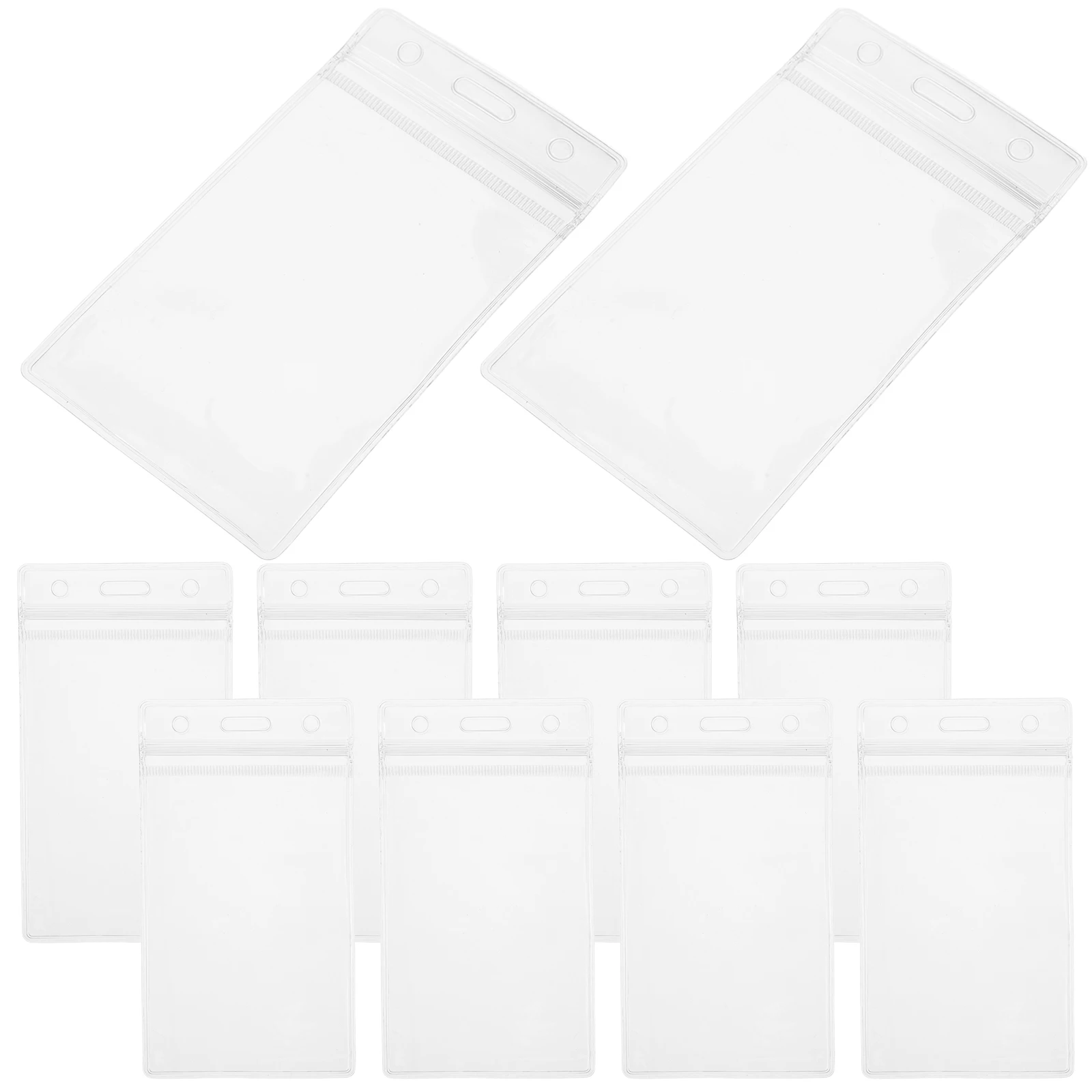 

10 Pcs Transparent Card Holder Anti-scratch Cards Covers Protector Clear Sleeves Badge Documents Student