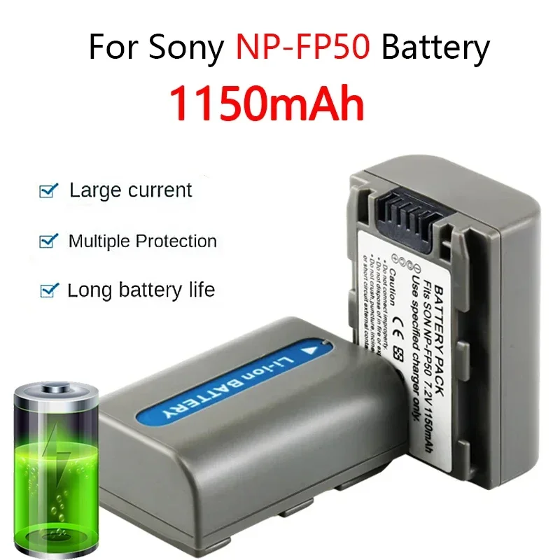 

Camera Battery NP-FP50 Battery for Sony DCR-HC30 70E 80E NP-FP30 NP-FP60 NP-FP70 30 30E 32 32E 35 35E 39 39E 40 40E 42 1150mAh