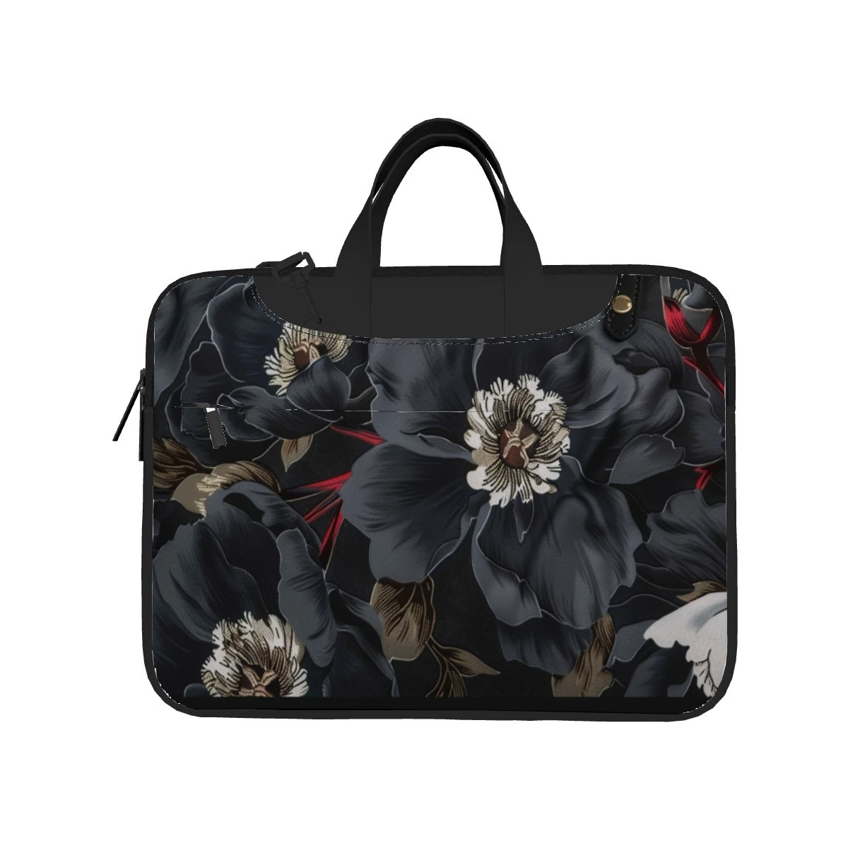 plant flowers leaves laptop bag printed pattern fashion briefcase ultra-thin portable shoulder laptop bag 13 14 15.6in