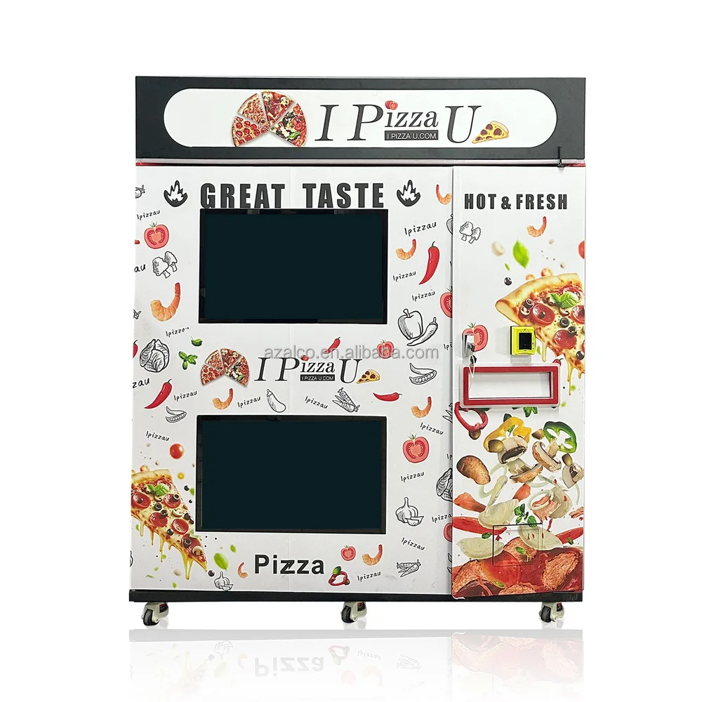 شاشة آلة بيع البيتزا الساخنة تسخين سريع تسليم سريع سعر المصنع آلة بيع المواد الغذائية لمسة ذكية أوتوماتيكية بالكامل #4