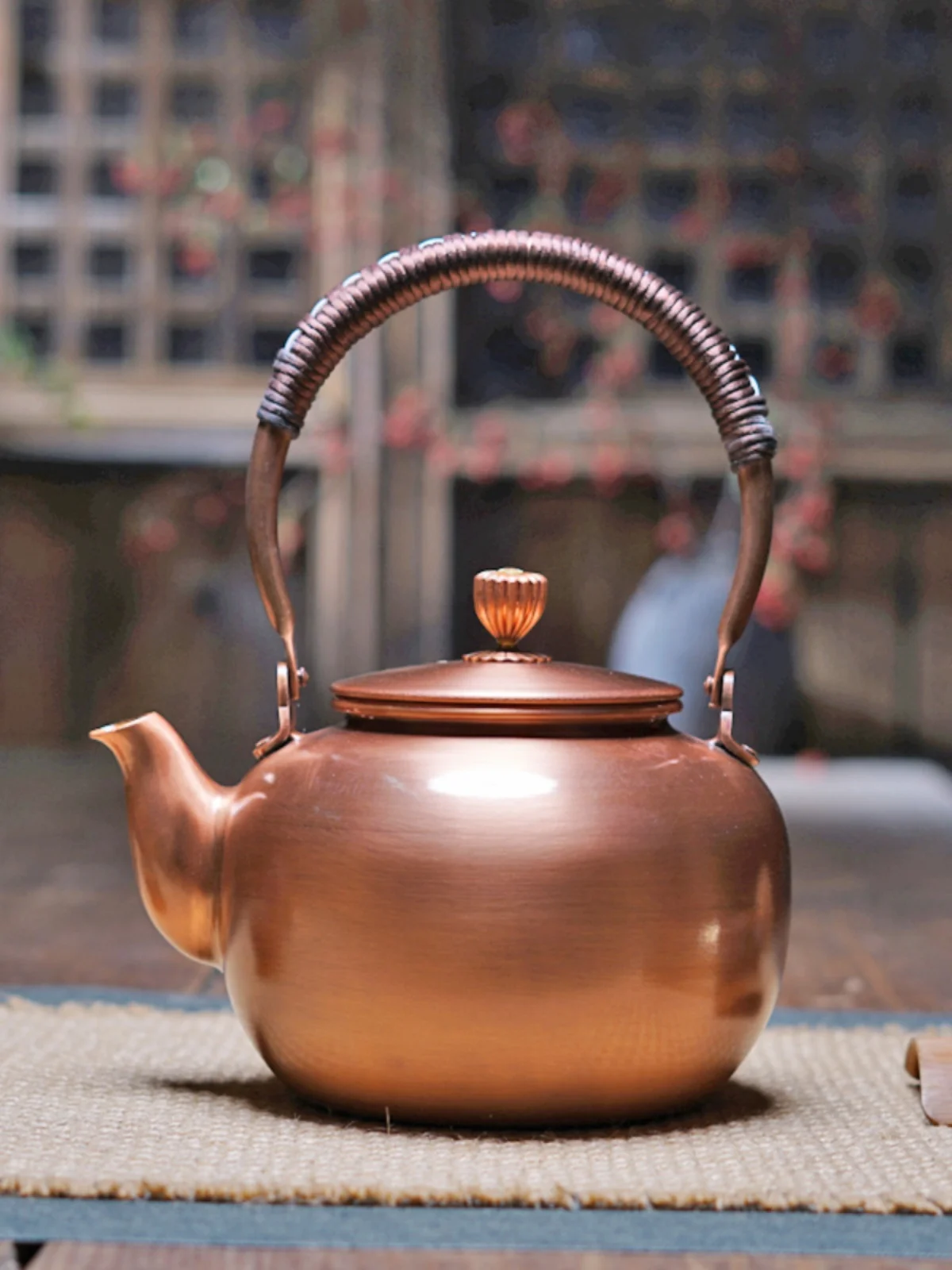 

Hand-made health pure copper pot, large-capacity teapot, kettle, teapot, bronze and Kung Fu tea set.