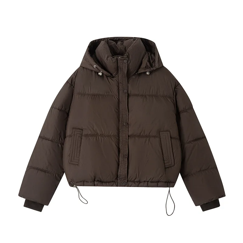 Cappotto in cotone dalla vestibilità ampia taglia ort Small Fem da donna Thiened inverno autunno primavera lavorato a maglia pane Sle