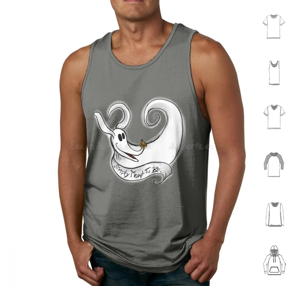 Simplemente vive para ser cero... Camisetas sin mangas con estampado de algodón pesadilla cero antes de Navidad fantasía calavera perro fantasma Halloween