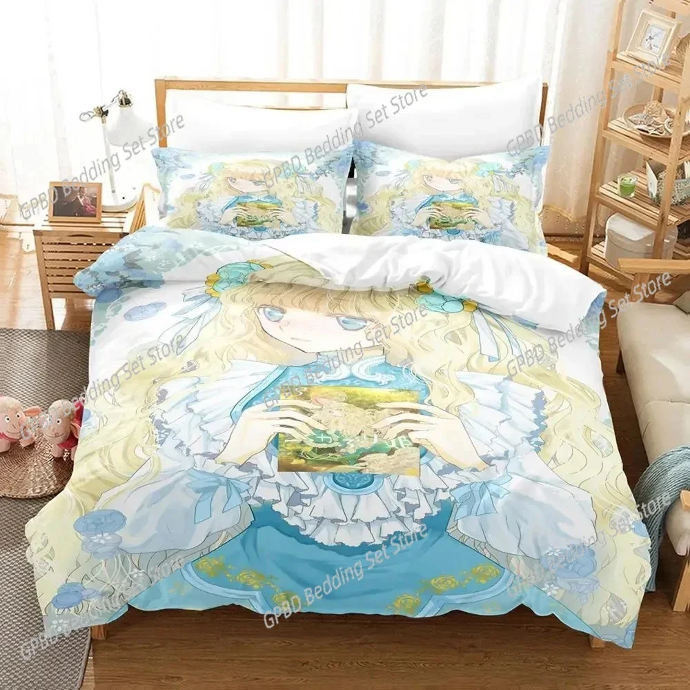 

3D Print Anime Bibliophile Princess Comfortable Duvet Cover Pillowcase Bedding Set Children Bedroom Decoration Home Textile