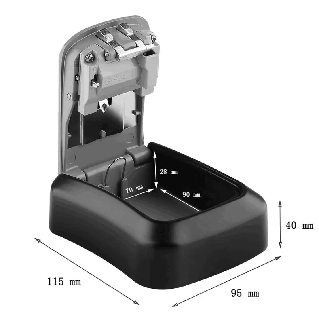 Combinação Chave Armazenamento Lock Box, Casa senha Case, 4 Combinação