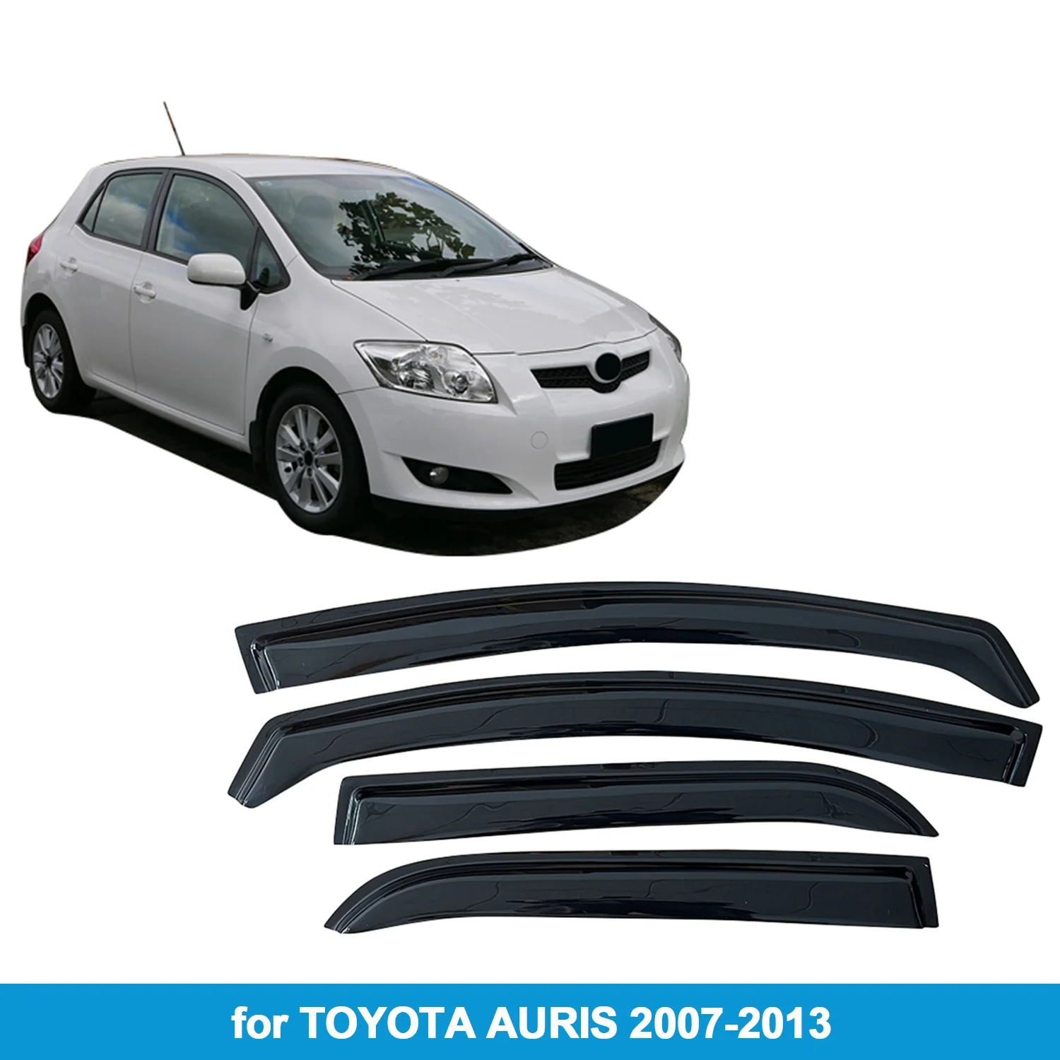 

Для TOYOTA AURIS E150 2007-2013 защита от дождя, боковой дефлектор, защита от атмосферных воздействий, лента для внешнего крепления на стиле, козырек для окна