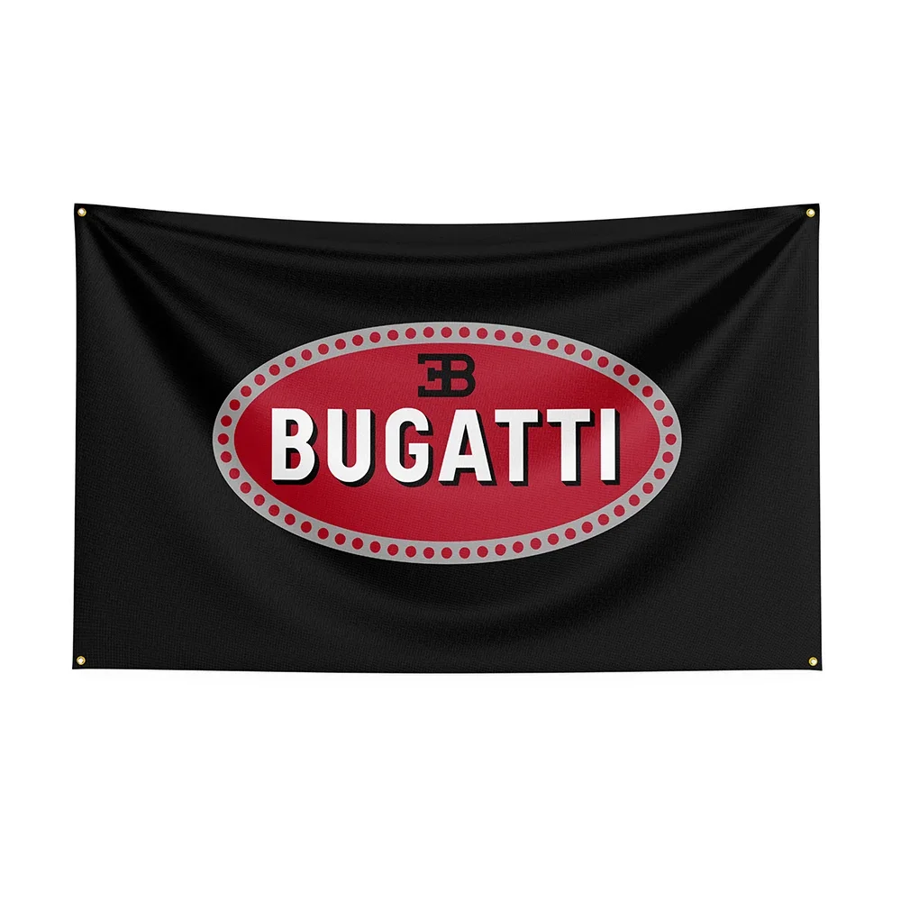 3x5Ft Bugattis Flag Polyester Printed Racing Car Banner For Decor