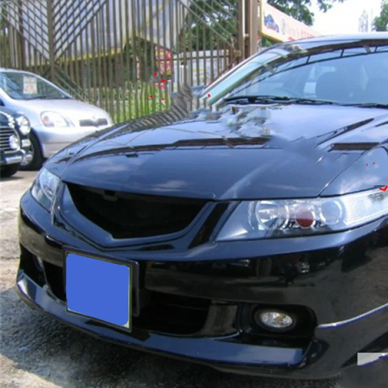 For Honda Accord CL7 Euro R Acura TSX 2003 2004 2005 Year Racing Grille Matte Black Grill Body Kit Accessories
