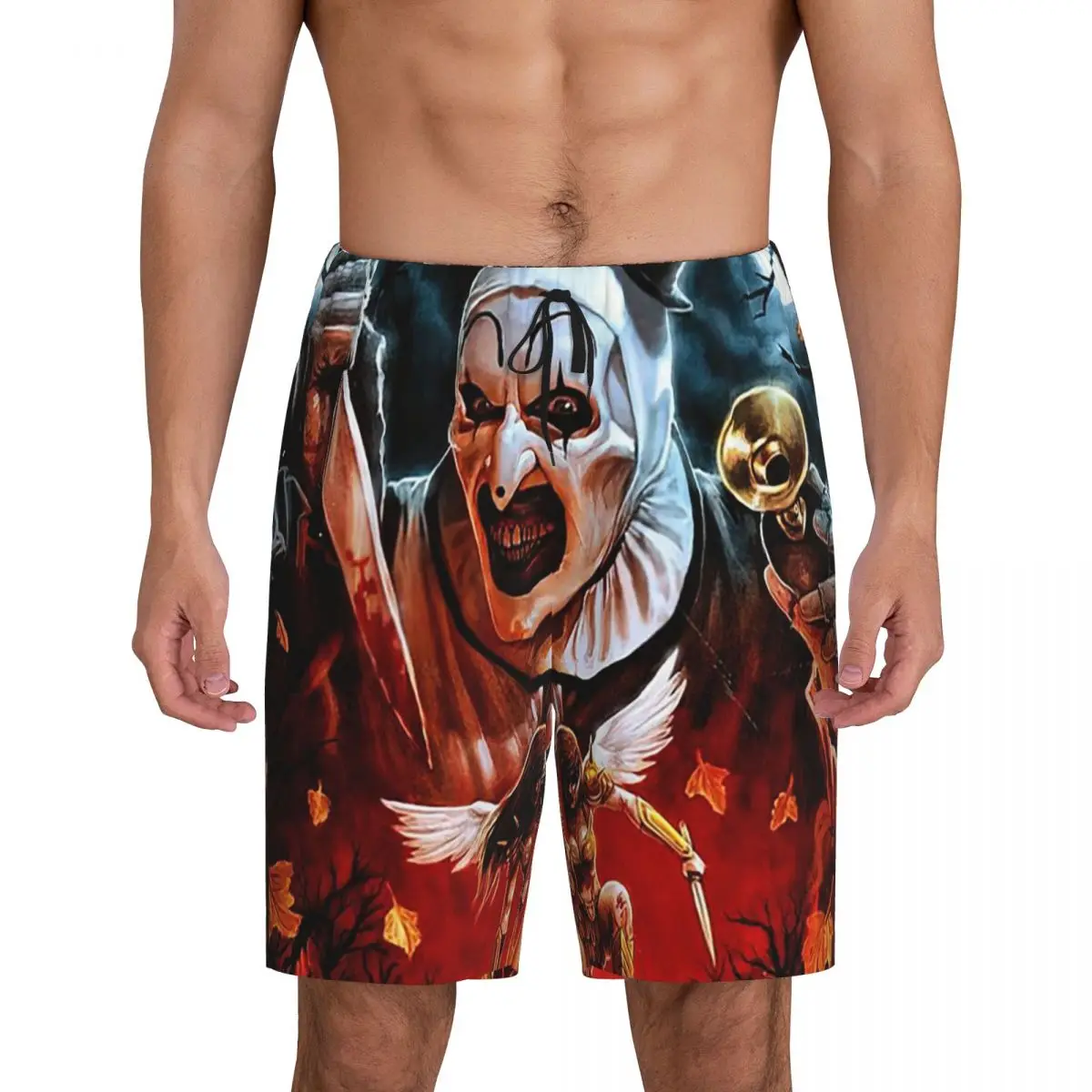 

Custom Terrifier Horror Poster Short Pajama Pants Men Sleepwear Sleep Lounge Bottom Shorts Sleeping Pants