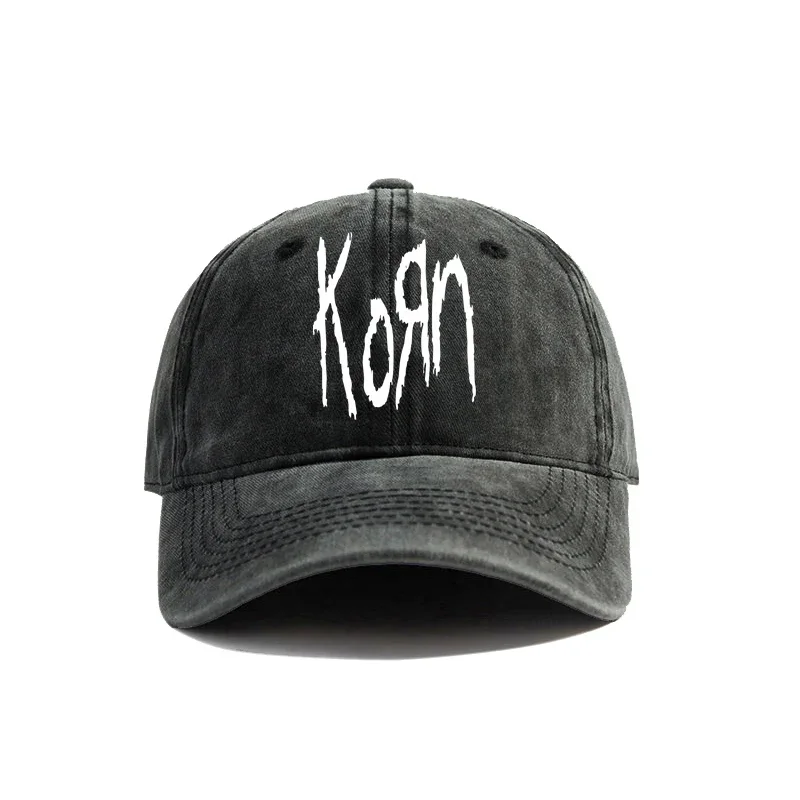 Korn Baseball Cap Distressed Hats Metal Rock band Cap Men Retro Outdoor Summer Adjustable Hat MZ-288