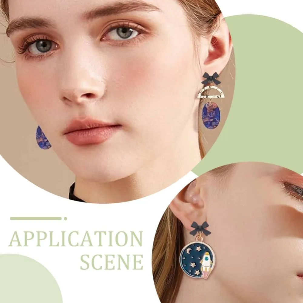 30Pcs Bow Earring Studs with Loop and Backs