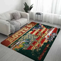 Route 66 Floor Mat Bathroom Mat Kids Room Bedroom Decoration Balcony Anti-Slip Doormat Living Room Welcome Rug