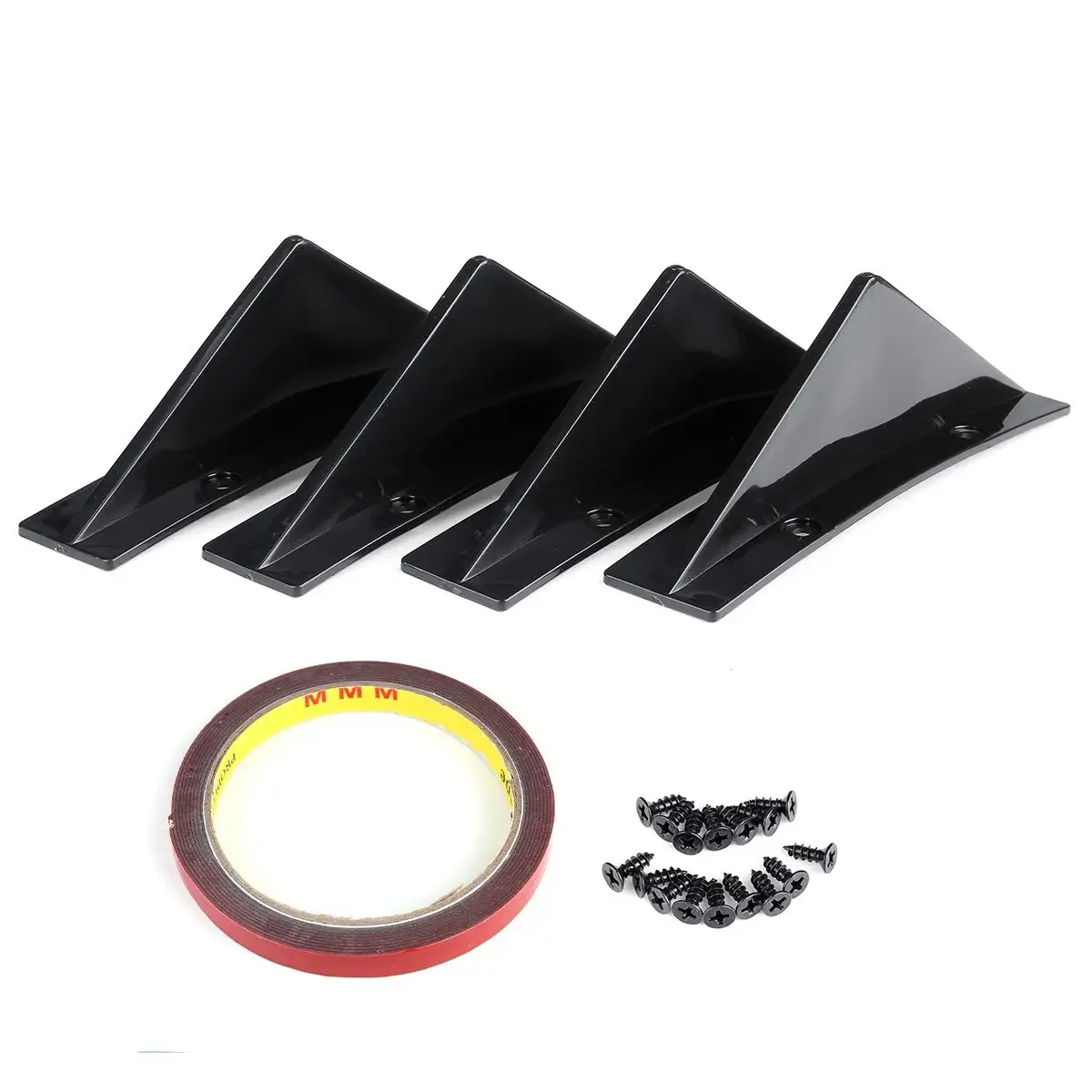 A Set Car Universal Car Rear Bumper Lip Diffuser Shark Fins Cover Trim For Benz W205 W204 W203 W211 W212 W117 C117 W176 C63 E63