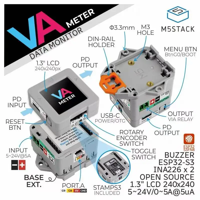 

VA Meter Programmable High-precision Power Mete Voltage and Current Measurement