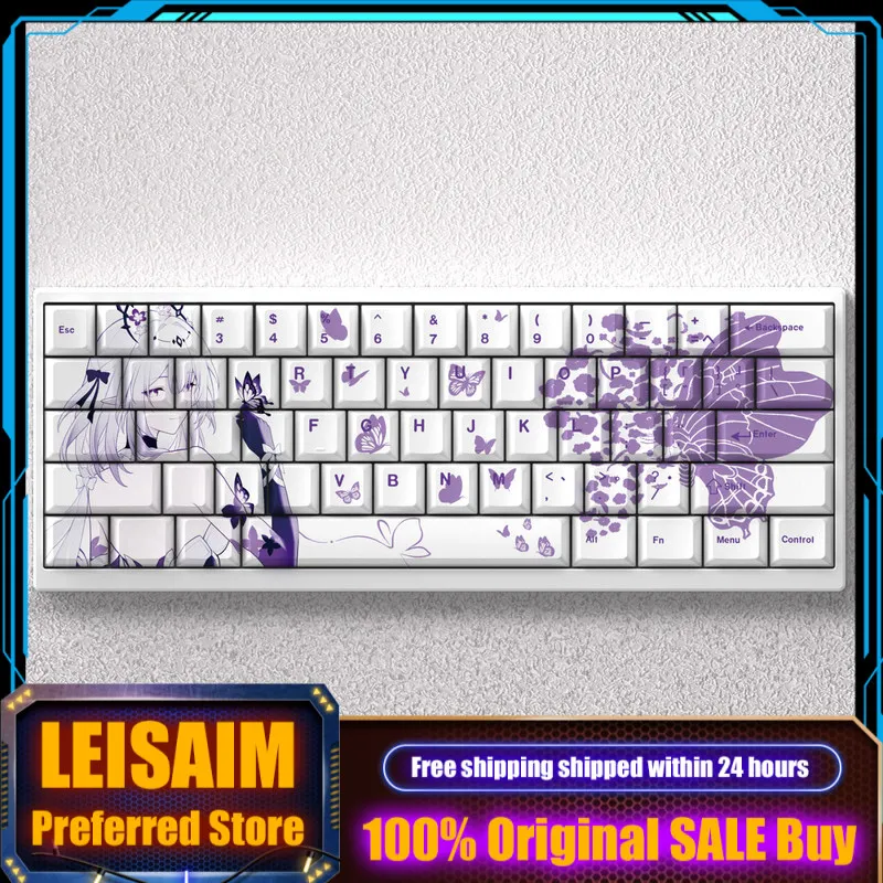 Distant Butterfly Theme Transparent Keycaps PBT Mechanical Keyboard PC Gaming Keyboard accessories Collect Gifts Custom Keycap