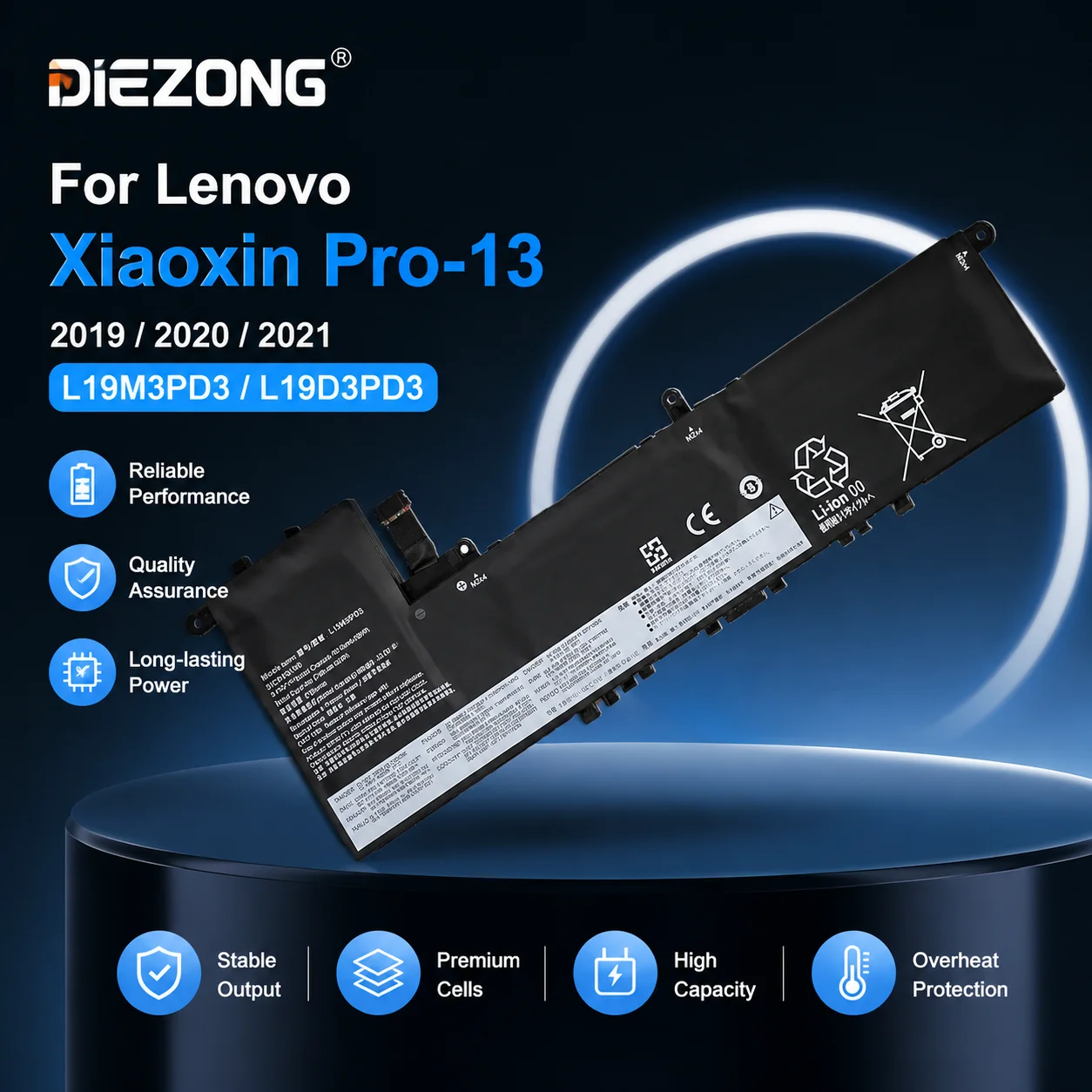 In Stock Laptop Battery Compatible For Lenovo Xiaoxin Pro-13 2019/2020/2021 L19M3PD3 L19D3PD3