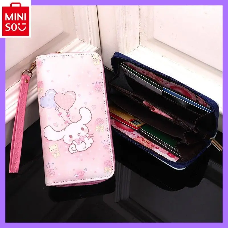 Miniso Hallo Kitty Jade Guigou gedruckt Wechsel Aufbewahrung tasche für Frauen hochwertige PVC-Karte ID große Kapazität Multi-Card-Brieftasche