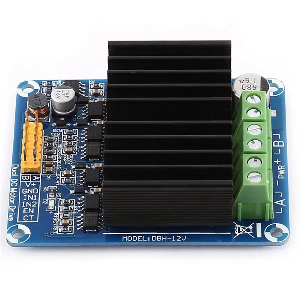 Y748A~!#DC5-12V 0A-30A Dual Channel H Bridge Motor Driver Board Module Robot Stepper Driver Controller Board Module for Toy Cars