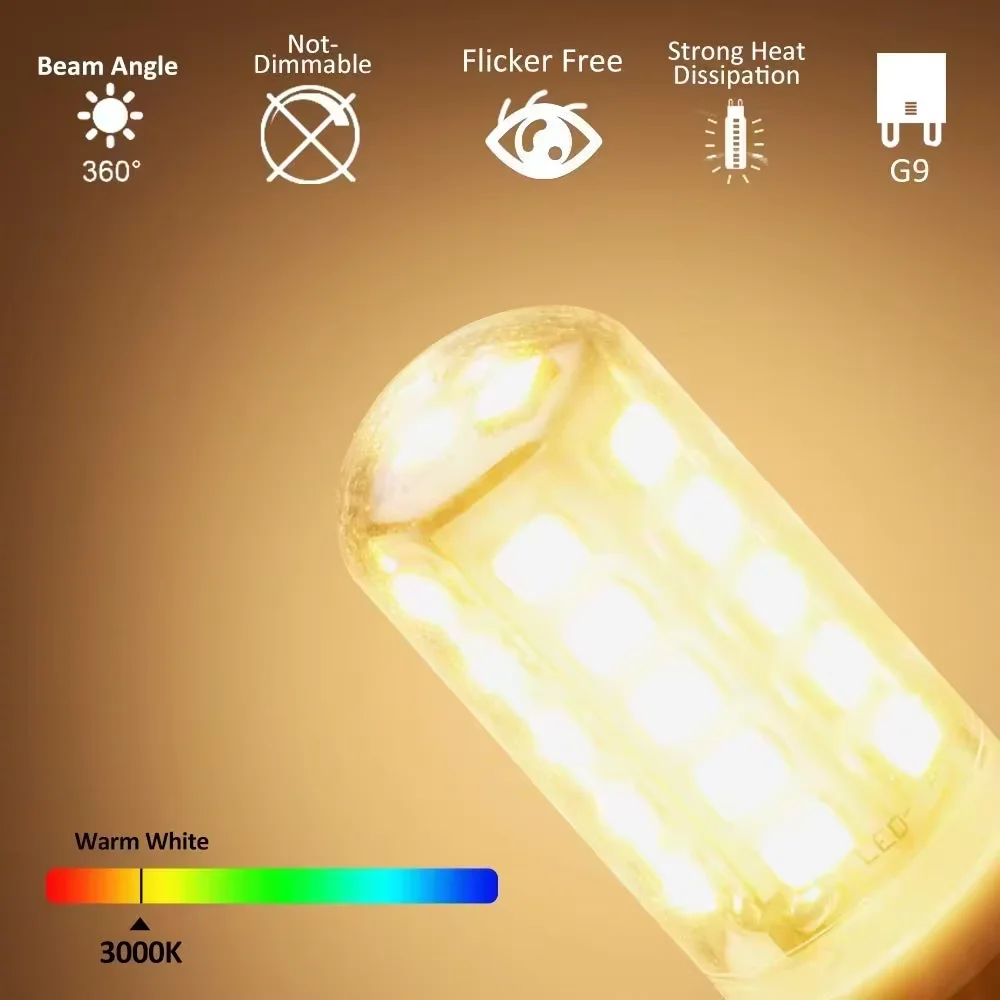 10X G9 Lâmpada LED 3W 5W 7W 9W 20W AC 220V Lâmpadas LED SMD 2835 LED G9 Luz Substituir 30/150W Lâmpada de halogéneo Para Casa Útil Entrega rápida 4-6 dias Arrive Free Shipping