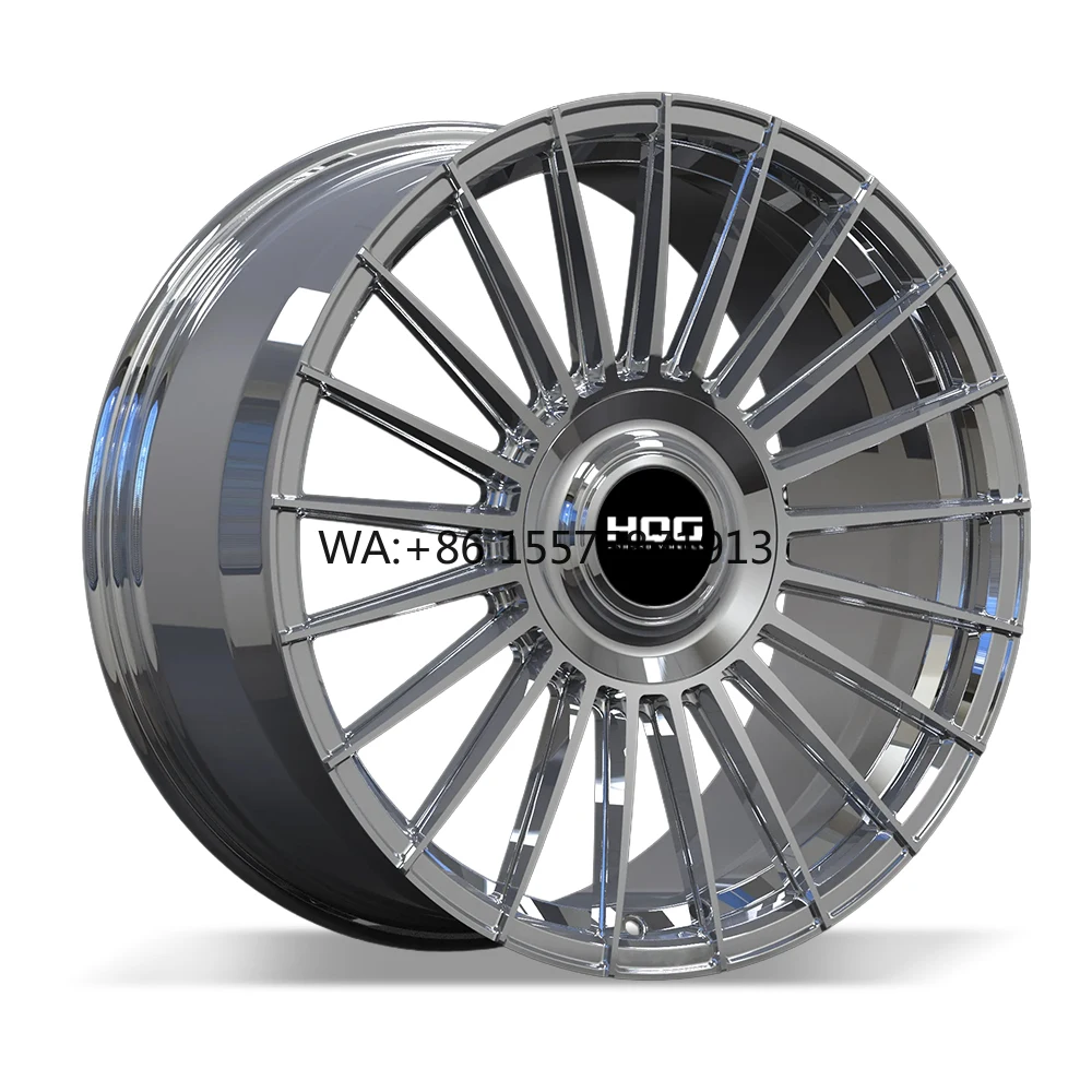 

Deep Dish Forged Passenger Car Rims Lightweight 1-Piece Alloy Wheel Hub High Gloss Silver Customization From 17 to 26 Inch