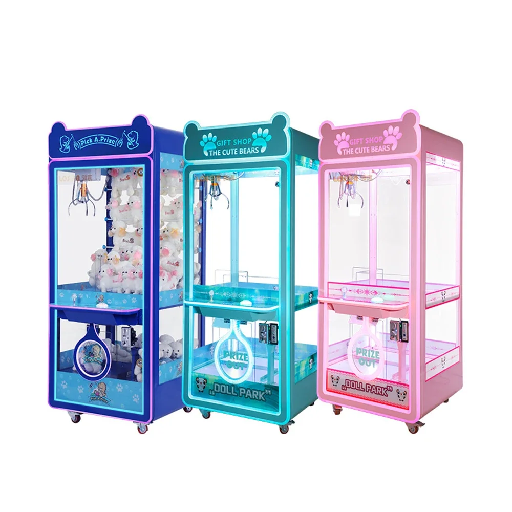 Commercial Custom Coin Operated Crane Claw Machine Kids Cheap Plush Toy Arcade Game Claw Machine