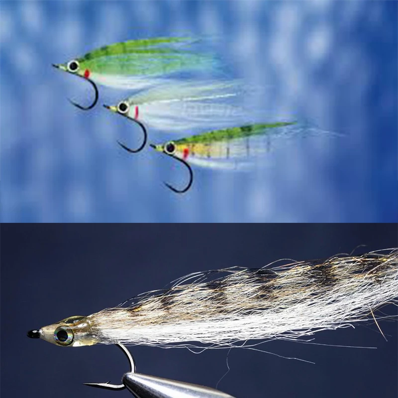 10 Optional Colors Zebra Grizzly Fly Tying Minnow Fibers Black Barred Synthetic Hair Fibers Pike Streamers Fly Tying Fmaterials