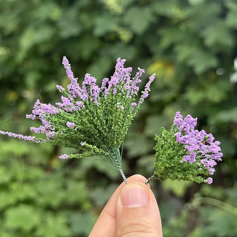 5pcs 3/6cm Simulation Flower Model Shrub Vegetation Model Platform Decoration Landscape Sand Table Landscaping Doll House DIY