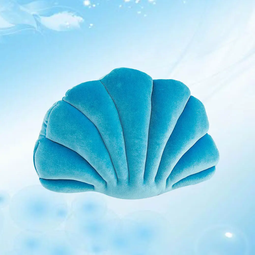 1Pcs Extraordinary Shell Shaped Throw Pillow Comfortable Lean on Soft Touch PP Cotton Filling Back Cushion for Sofa Car Interior