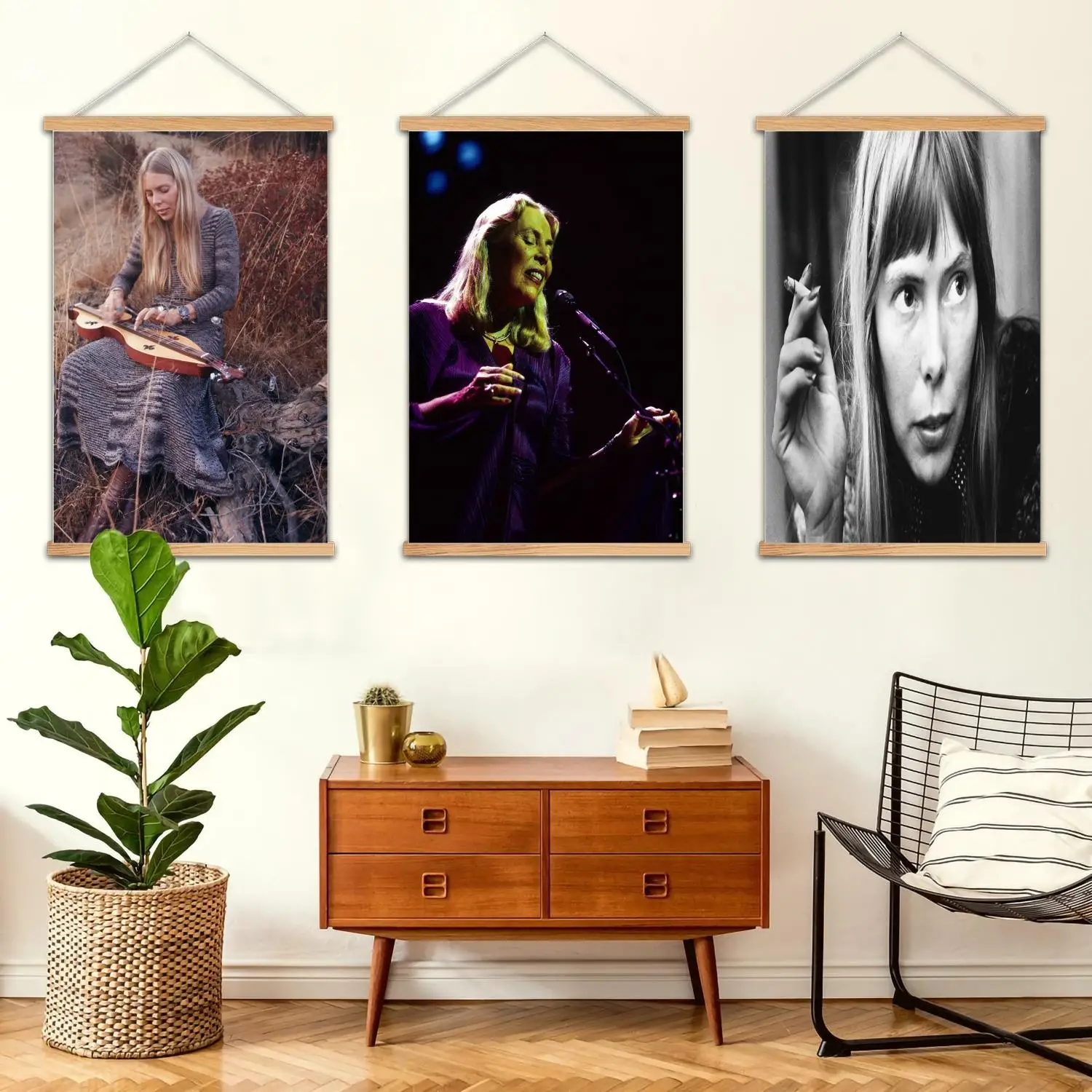 Joni mitchell músico emoldurado pintura de parede cartaz de arte em tela, arte de parede moderna família quarto decoração cartazes, pintura decorativa
