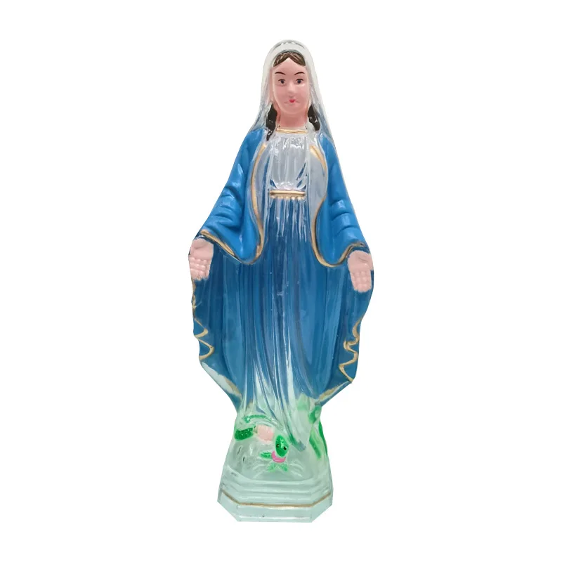 Small Catholic Mary Statue Madonna Handmade Virgin Mary Statue Jesus Desktop Home Decorative Ornaments 6.5cm