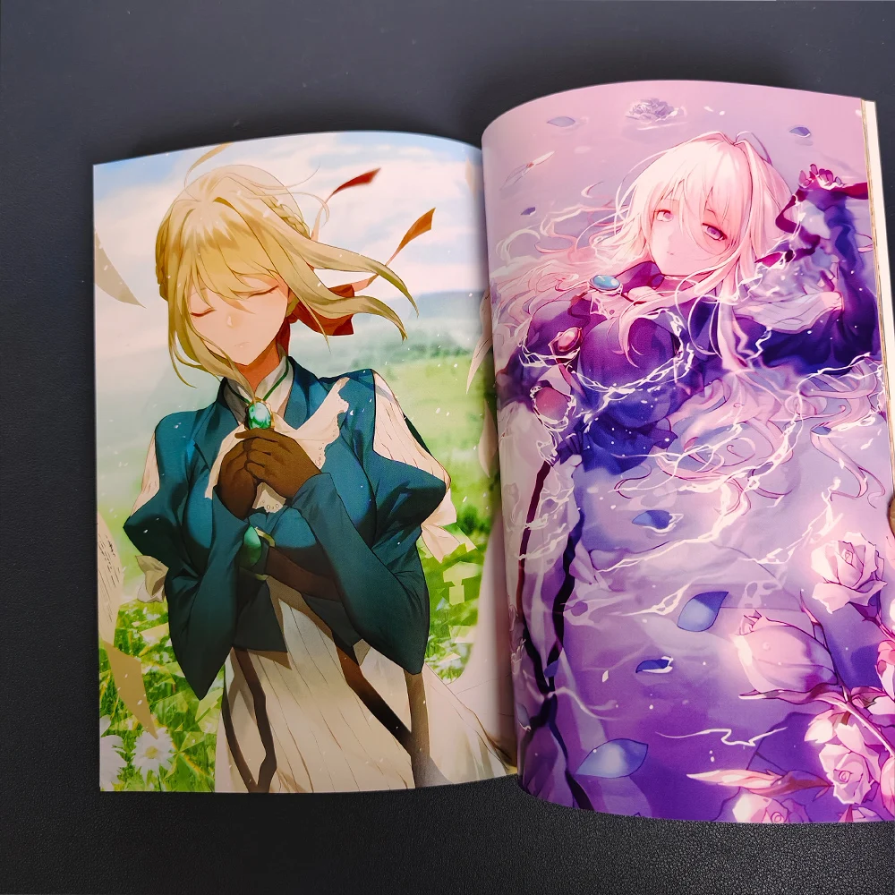 Violet Evergarden Art Collection Book Illustrations Artwork Album Manhwa Comic Book Cartoon Characters Card Manga Badge Stand Po