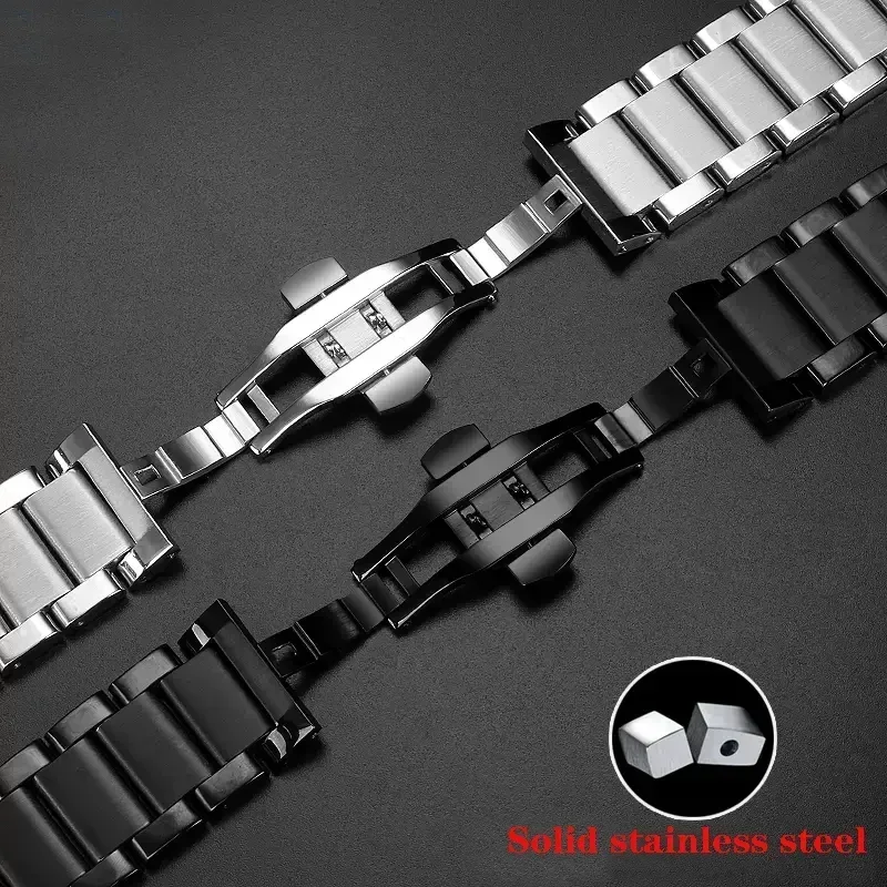316L Stainless Steel Strap Silver for Hublot Watch Belt Bracelet Big Bang Classic Fusion Series Men Women Watch Band 27-19mm