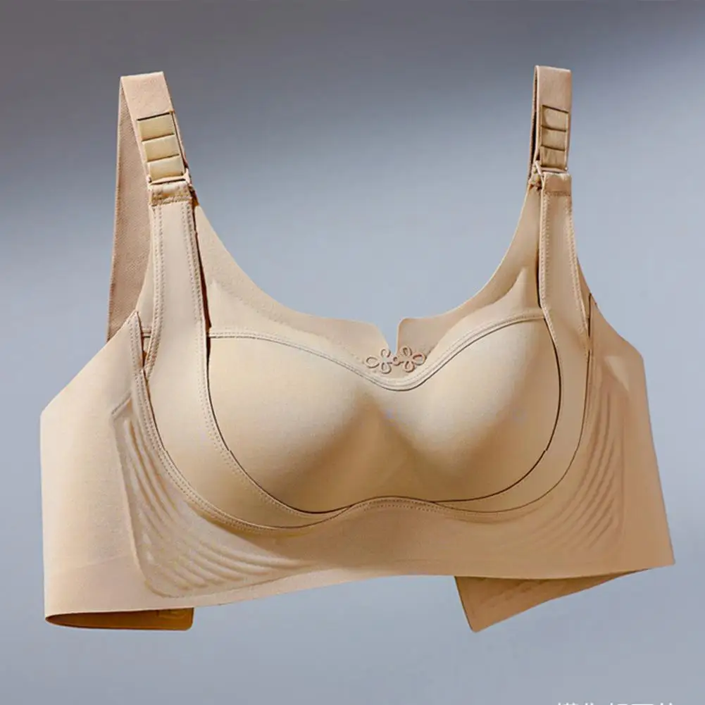 Supportive Women Bra Three-level Breast Support Bra Women Wireless Push-up Bra Soft Bust Shaping Lifting Full for Sagging