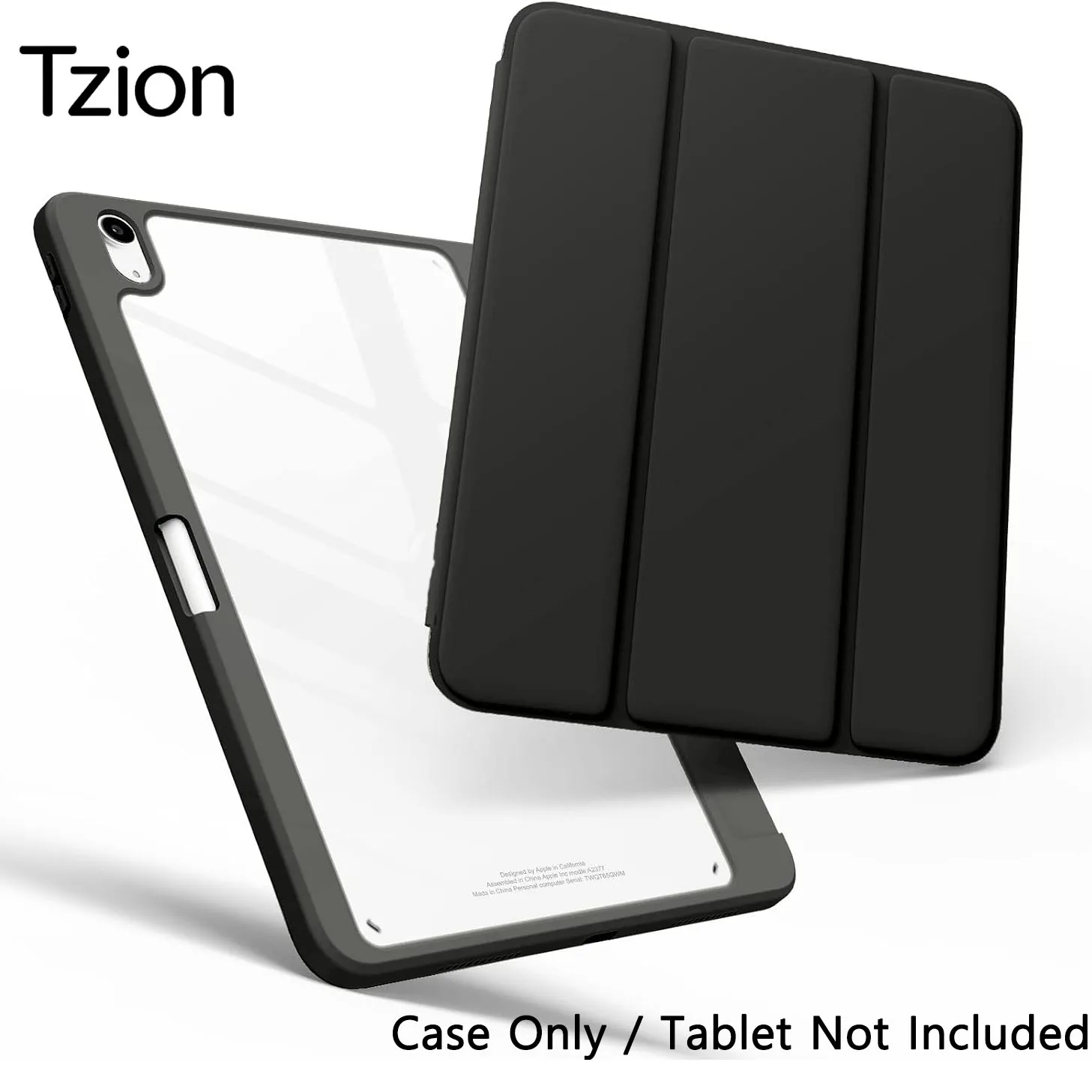 Case for ipad 10th/11th A16 Trifold Stand Smart Cover with Pencil Holder and Soft TPU Back,Supports Auto Sleep & Wake Function